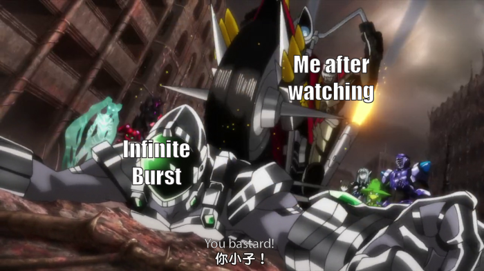 My reaction to Infinite Burst, summed up in a screencap.